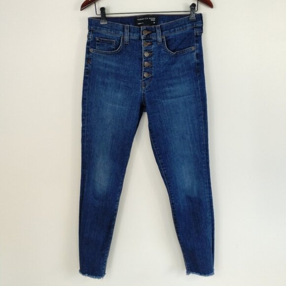 Veronica Beard Debbie Ankle Skinny High Rise Jeans Size 28 Laguna Wash Stretch - Picture 1 of 12